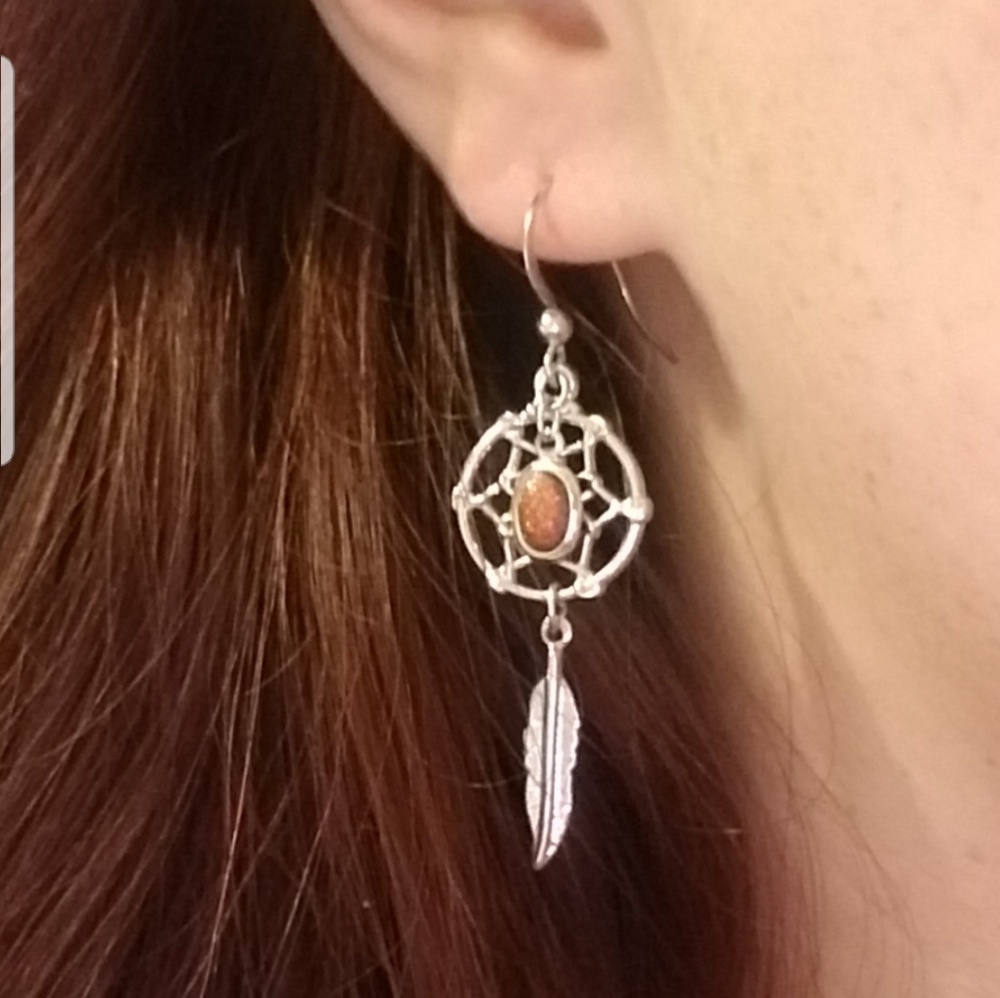 🌸 Boho Dreamcatcher earrings - Picture 2 of 2